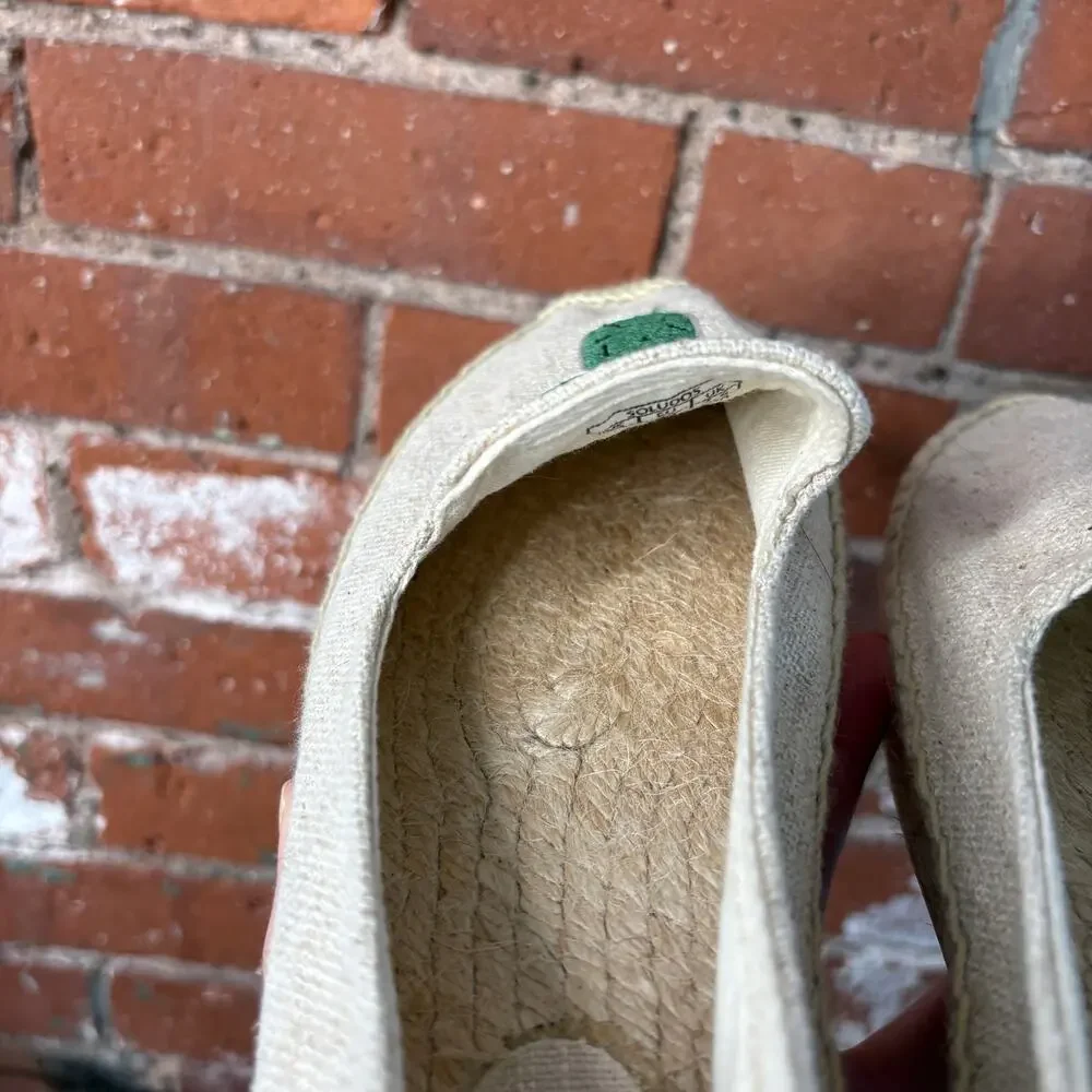 Soludos Cactus Smoking Slipper in Sand Sz 9.5 Espadrille Flats Summer Platform